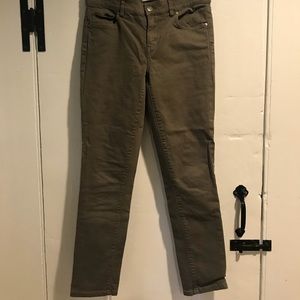 LOFT Women’s Cropped Dark Green Pant Size 0